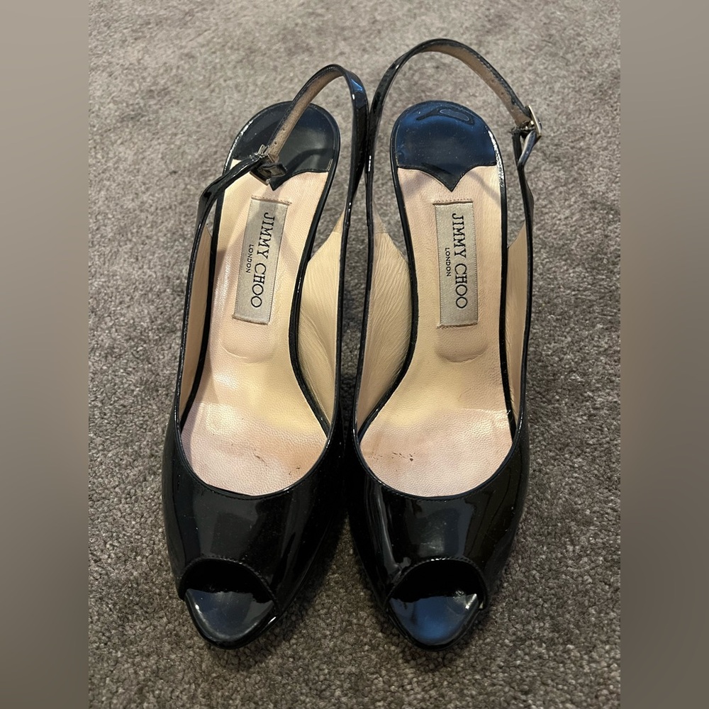 Black Jimmy Choo sling backs